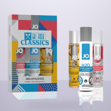 Набір System JO Tri-Me Triple Pack — Classics (3×30 мл) водна, силіконова та смакова змазка