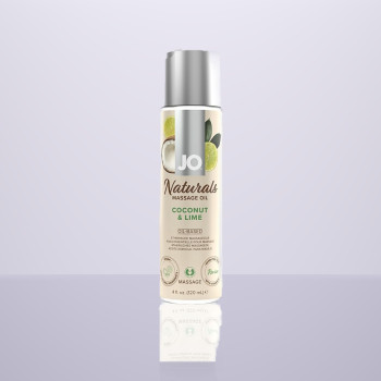 Масажна олія System JO – Naturals Massage Oil – Coconut & Lime з натуральними ефірними оліями 120 мл