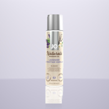 Масажна олія System JO - Naturals Massage Oil - Lavender & Vanilla з натуральними ефірними оліями 110 мл