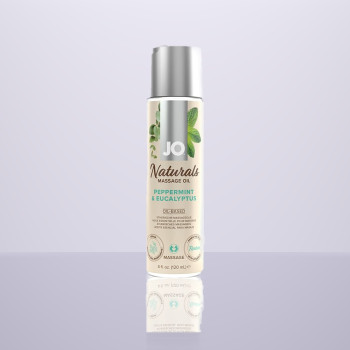 Масажна олія System JO - Naturals Massage Oil - Peppermint & Eucalyptus з натуральними ефірними олія 120 мл