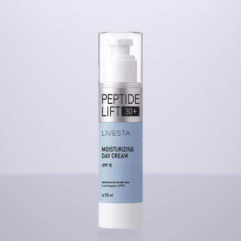 Денний крем із пептидами з SPF15 PeptideLift 30+ Livesta, 50 мл