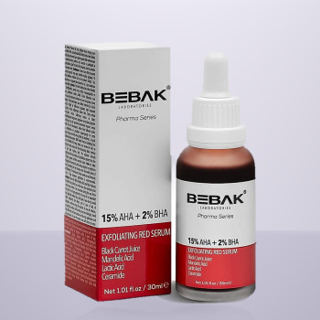 Відлущуюча червона сироватка для обличчя з AHA-BHA-PHA кислотами BEBAK Bebak Pharma, 30 мл