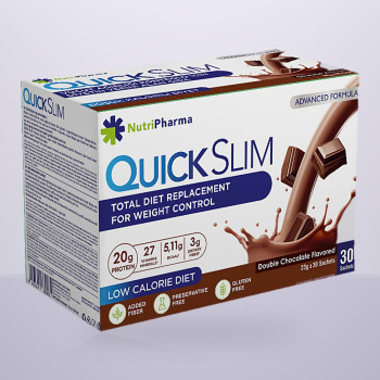 Коктейль Quick Slim "Подвійний шоколад", 30 саше по 23 г
