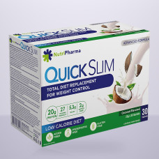 Коктейль Quick Slim "Стиглий кокос", 30 саше по 23 г