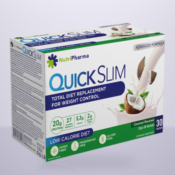 Коктейль Quick Slim "Стиглий кокос", 30 саше по 23 г