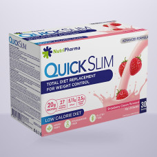 Коктейль Quick Slim "Полуниця з вершками", 30 саше по 23 г