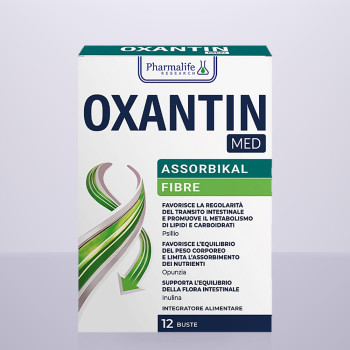 Дієтична добавка з клітковиною для нормалізації маси тіла Oxantin "Абсорбція", 12 саше по 7,4