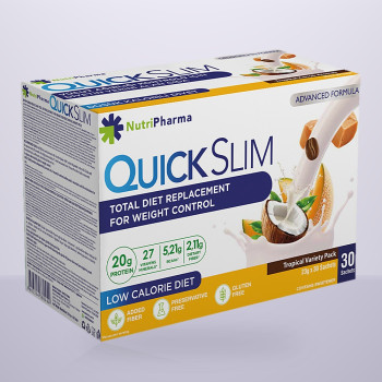 Коктейль Quick Slim "Мікс екзотичних смаків", 30 саше по 23 г