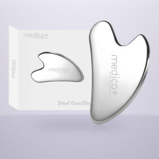 Сталевий скребок гуаша для моделювання овалу обличчя MEDICA+ Steel GuaSha