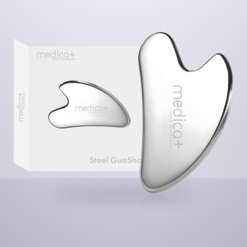 Сталевий скребок гуаша для моделювання овалу обличчя MEDICA+ Steel GuaSha