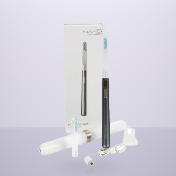 Відбілювальна звукова зубна щітка MEDICA+ Lux 10ХN Aluminum Portable Grey (Japan)