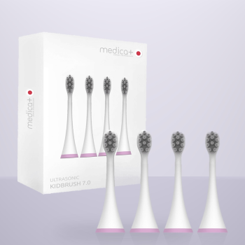 Насадки для звукової зубної щітки MEDICA+ KidsBrush 7.0 pink (4шт) (Japan)