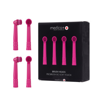 Насадки для електричної зубної щітки MEDICA+ ProBrush XO Fuchsia (4 шт)