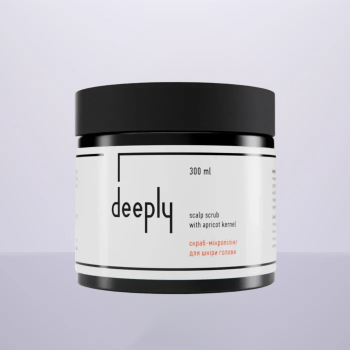 Скраб для шкіри голови scalp scrub with apricot kernel Deeply 300 мл