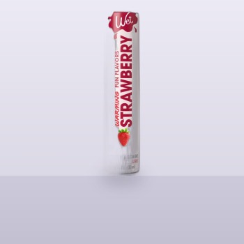 Згрівальний лубрикант на водній основі Wet Warming Strawberry 4 in 1, без цукру (30 мл)
