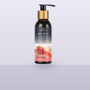 Гібридна змазка Sensuva Hybrid Strawberry (125 мл) без цукру, придатна для оральних ласк