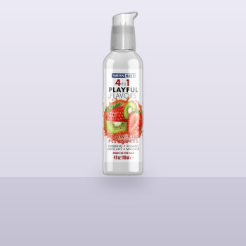 Лубрикант на водній основі Swiss Navy 4 in 1 Straw-Kiwi Pleasures 118 мл